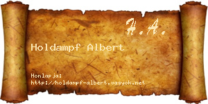 Holdampf Albert névjegykártya