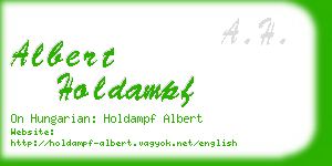 albert holdampf business card
